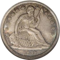 1839 10C No Drapery MS67 NGC.