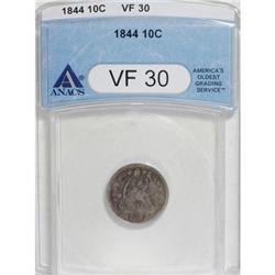1844 10C VF30 ANACS.