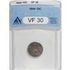 Image 1 : 1844 10C VF30 ANACS.