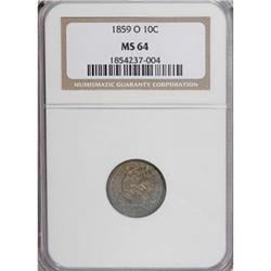1859-O 10C MS64 NGC.