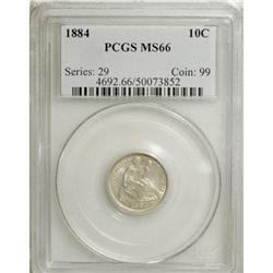 1884 10C MS66 PCGS.