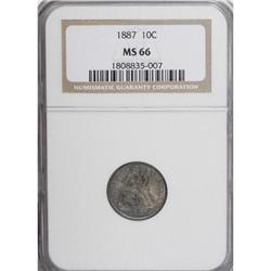 1887 10C MS66 NGC.