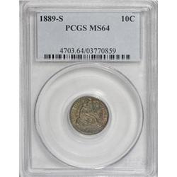 1889-S 10C MS64 PCGS.