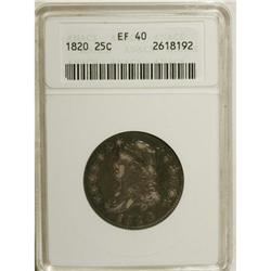 1820 25C Large 0 XF40 ANACS.