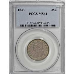 1833 25C MS64 PCGS.