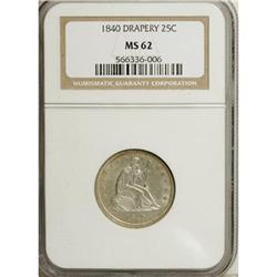 1840 25C MS62 NGC.