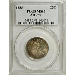 1855 25C Arrows MS65 PCGS.