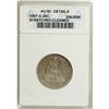 Image 1 : 1857-S 25C --Scratched, Cleaned--ANACS. AU50