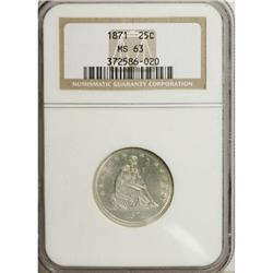 1871 25C MS63 NGC.