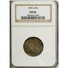 Image 1 : 1892 25C MS62 NGC.