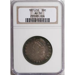 1811/10 50C AU50 NGC. O-101.