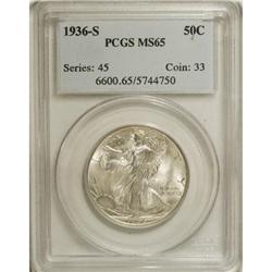 1936-S 50C MS65 PCGS.