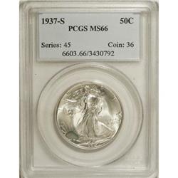 1937-S 50C MS66 PCGS.