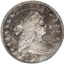 1799 $1 7x6 Stars AU55 NGC.