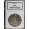 Image 1 : 1859 $1 AU55 NGC.