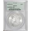 Image 3 : 1879-CC $1 Capped Die MS64 PCGS.