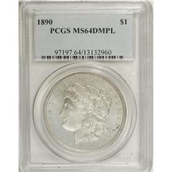1890 $1 MS64 Deep Mirror Prooflike PCGS.