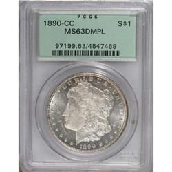 1890-CC $1 MS63 Deep Mirror Prooflike PCGS.