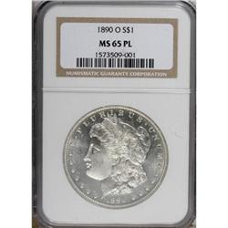 1890-O $1 MS65 Prooflike NGC.