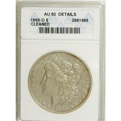 1895-O $1 --Cleaned--ANACS. AU50 Details.