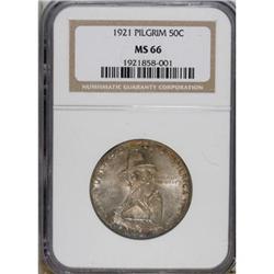 1921 50C Pilgrim MS66 NGC.