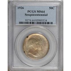 1926 50C Sesquicentennial MS64 PCGS.