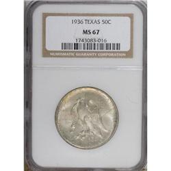 1936 50C Texas MS67 NGC.