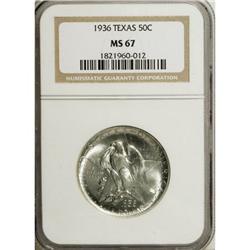 1936 50C Texas MS67 NGC.