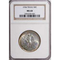 1936 50C Texas MS68 NGC.