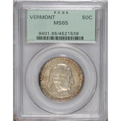 1927 50C Vermont MS65 PCGS.