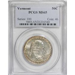 1927 50C Vermont MS65 PCGS.
