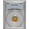 Image 1 : 1867 G$1 MS63 PCGS.