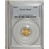 Image 1 : 1874 G$1 MS64 PCGS.
