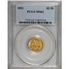 Image 1 : 1851 $2 1/2 MS62 PCGS.
