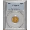 Image 1 : 1868 $2 1/2 AU58 PCGS.