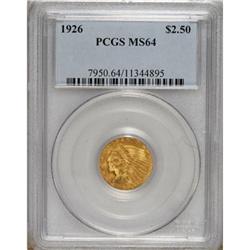1926 $2 1/2 MS64 PCGS.