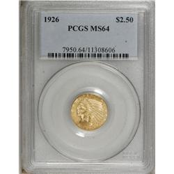 1926 $2 1/2 MS64 PCGS.