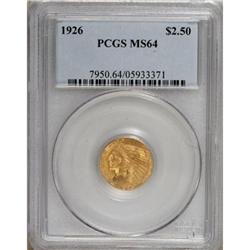 1926 $2 1/2 MS64 PCGS.