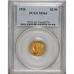 1928 $2 1/2 MS64 PCGS.