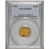 Image 1 : 1928 $2 1/2 MS64 PCGS.