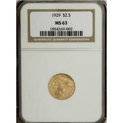 1929 $2 1/2 MS63 NGC.