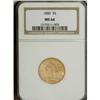 1880 $5 MS64 NGC.