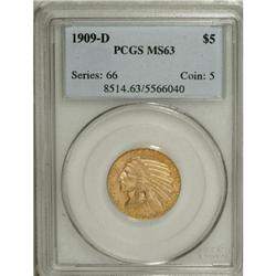 1909-D $5 MS63 PCGS.