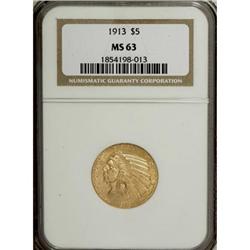 1913 $5 MS63 NGC.