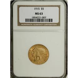 1915 $5 MS63 NGC.