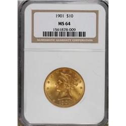 1901 $10 MS64 NGC.