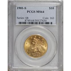 1901-S $10 MS64 PCGS.