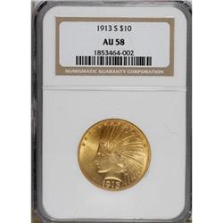 1913-S $10 AU58 NGC.