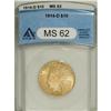 Image 1 : 1914-D $10 MS62 ANACS.