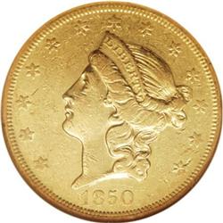 1850-O $20 XF45 NGC.